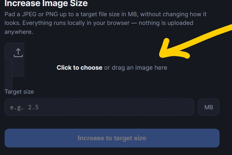 Increase Image Size in MB