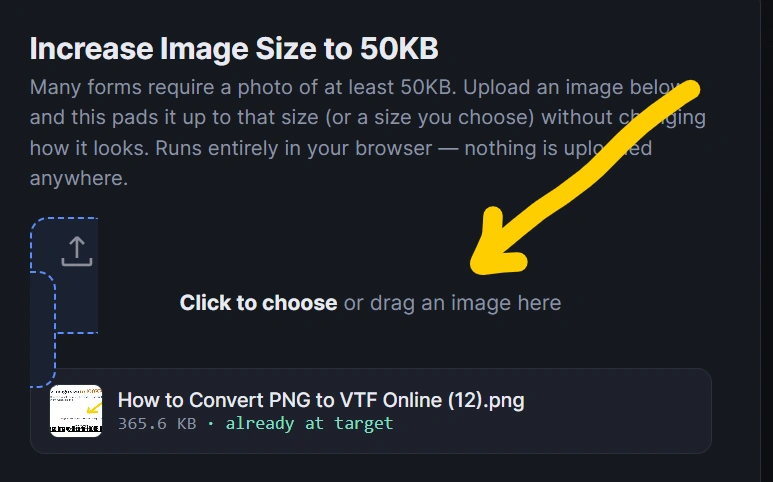 Increase Image Size to 50KB