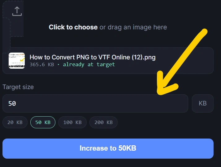 Increase Image Size to 50KB