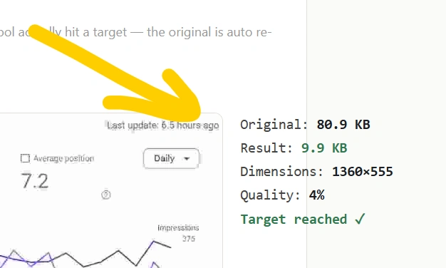 Reduce Image Size in KB