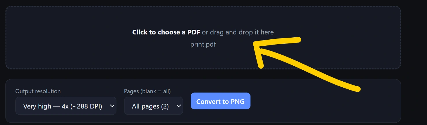 PDF to PNG High Quality
