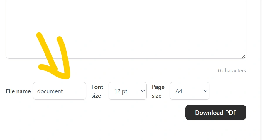 convert text into PDF