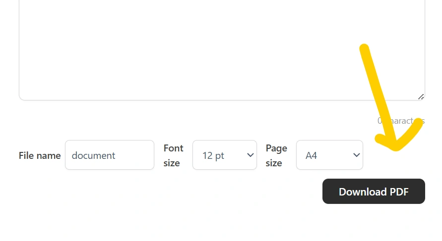convert text into PDF