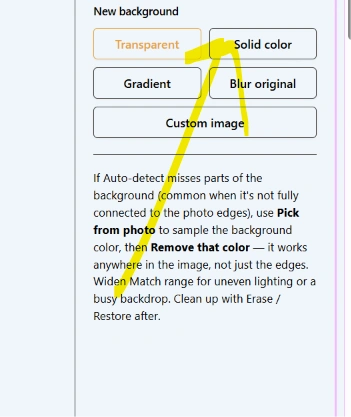 background change