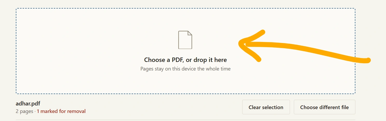 Remove page from PDF