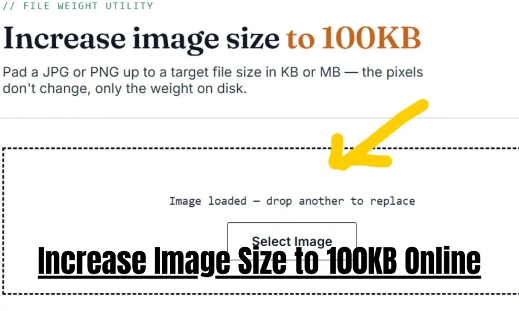 Increase Image Size to 100KB Online